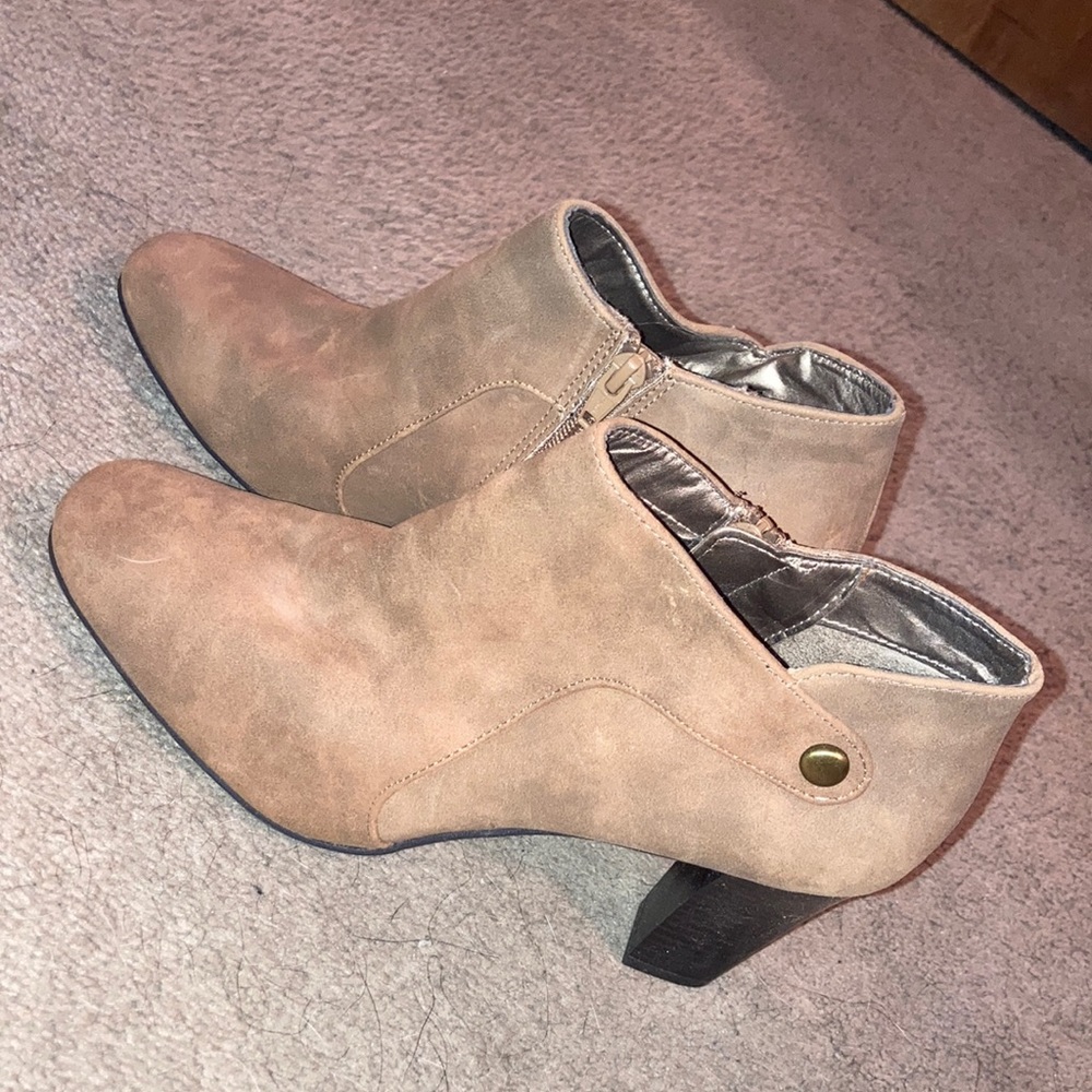 Worn once heeled boots
